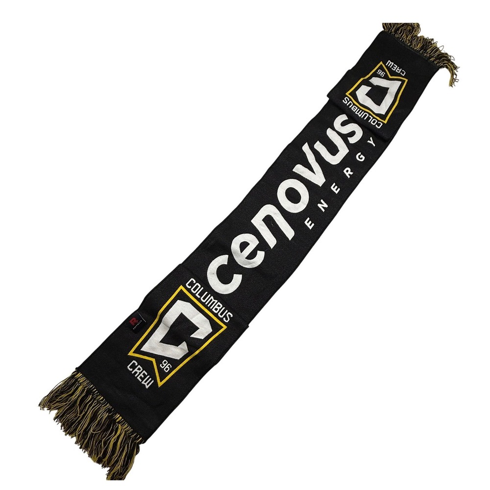 Ruffneck Columbus Crew MLS Soccer Scarf Black Yellow Cenovus Energy One Size